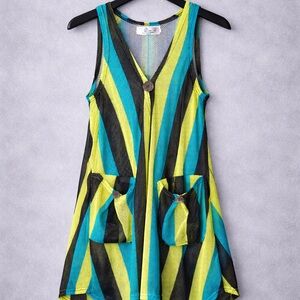 India Boutique Vibrant Striped Kids Dress